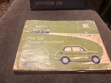Fiat 126 Owner Handbook 1975 With Wiring Diagram & Service Schedule
