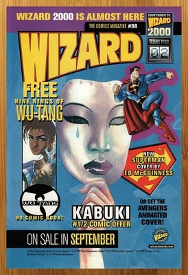 1999 Wizard Print Ad/Poster David Mack Kabuki Ed McGuinness Superman Promo Art