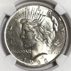 1923 Peace Silver Dollar $1 NGC MS61 Frosty White - Great Coin .900 US Coin