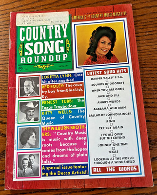 Country Song Roundup January 1969 #114 Loretta Lynn-Ernest Tubb-Kitty Wells+