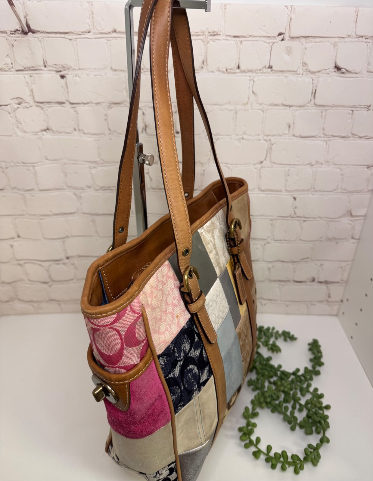Women's Coach Patchwork Shoulder Bag - image 4