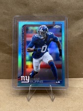 2025 Topps Chrome Football Brian Burns Giants Teal Refractor #49/299