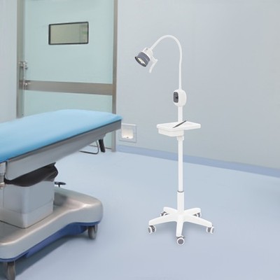 Mobile LED Examination Lamp 12W Dimmable Flexible Arm Freestanding White