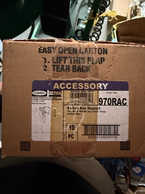 #ad Hubbell RACO 970RAC Switch Box Support Fits 2 1 2” Deep Box – 10 Pack New $19.00