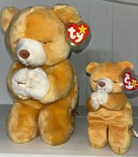 Ty beanie baby hope the praying Bear Errors  larger version set of 2 w tag mint