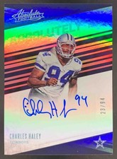 Charles Haley 2016 Panini Absolute Absolutely Ink Black Numbers Auto Cowboys /94