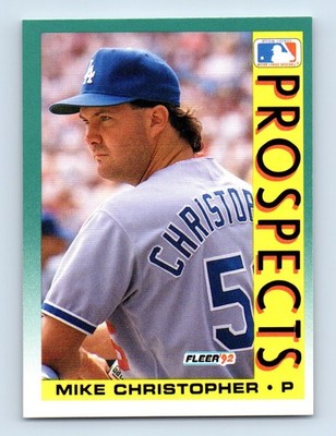 1992 Fleer Mike Christopher Los Angeles Dodgers #654