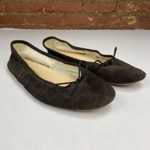 E. Porselli Milano Ballet Flats Brown Suede Women’s US 8 EU 39