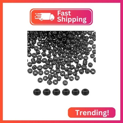HARFINGTON 2000Pcs Small Glass Beads 6/0 4mm Loose Tiny Round Small Beads for Br