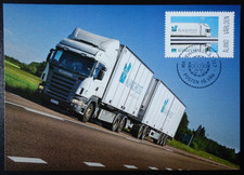 TIMBRE d' ALAND - CAMION POSTAL N°436 sur CARTE MAXIMUM FDC PREMIER JOUR