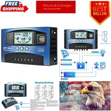 100A Solar Regulator with LCD Display & Overcharge Protection - Safe Use