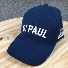 St Paul Saints Baseball Cap Unisex Blue OS Adjustable Curved Brim Embroidered