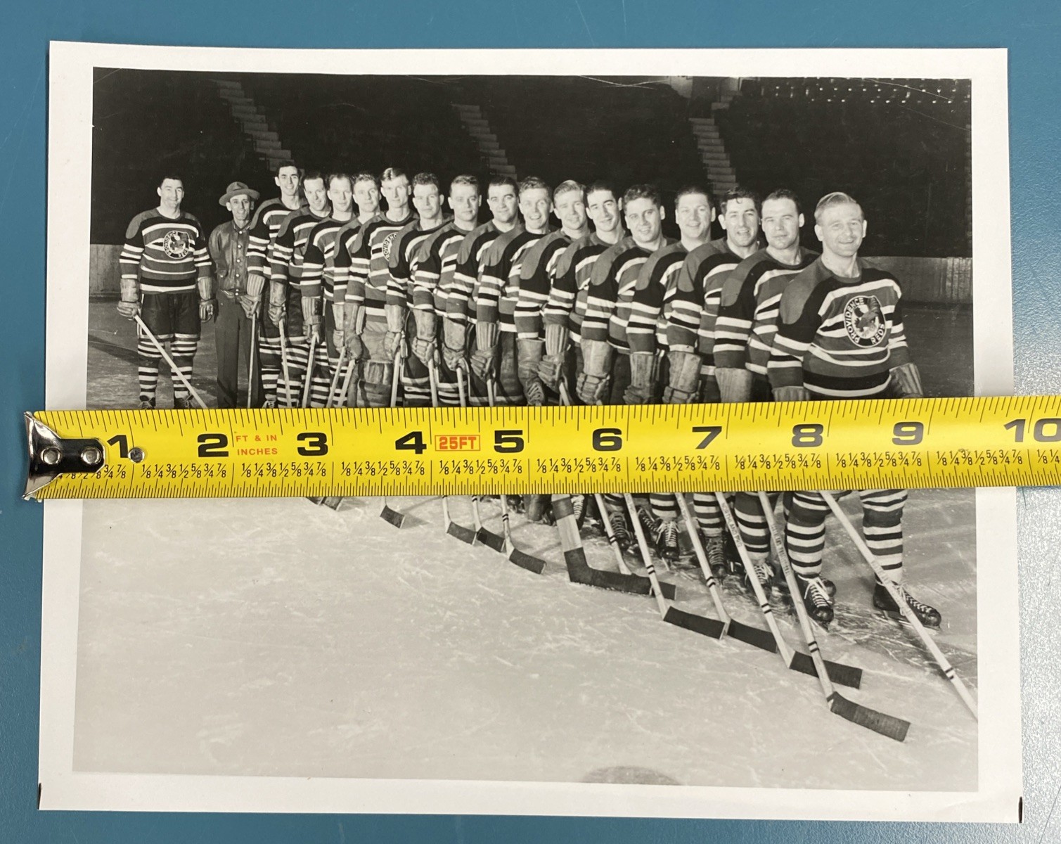RARE Vintage 1948-49 AHL Hockey Providence Reds Team Photo Harvey Bennett