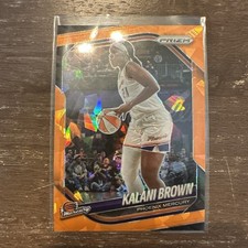 2025 Panini Prizm WNBA  Orange Ice Prizm #55 Kalani Brown Phoenix Mercury