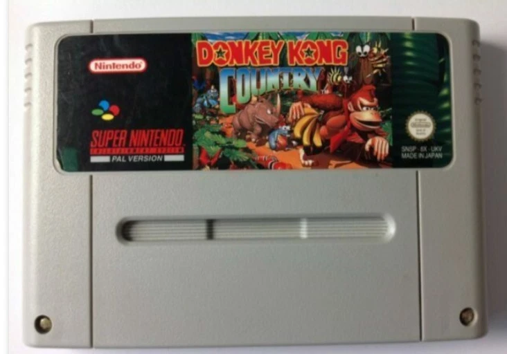 Donkey Kong Country SNES PAL EUR – Cartouche seule – Fonctionne – Nintendo 1994 - Photo 1/1