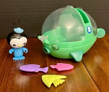 Octonauts Gup-E Rescue Vehicle Submarine  Peso w/ 3 Fish-Complete See Notes 
