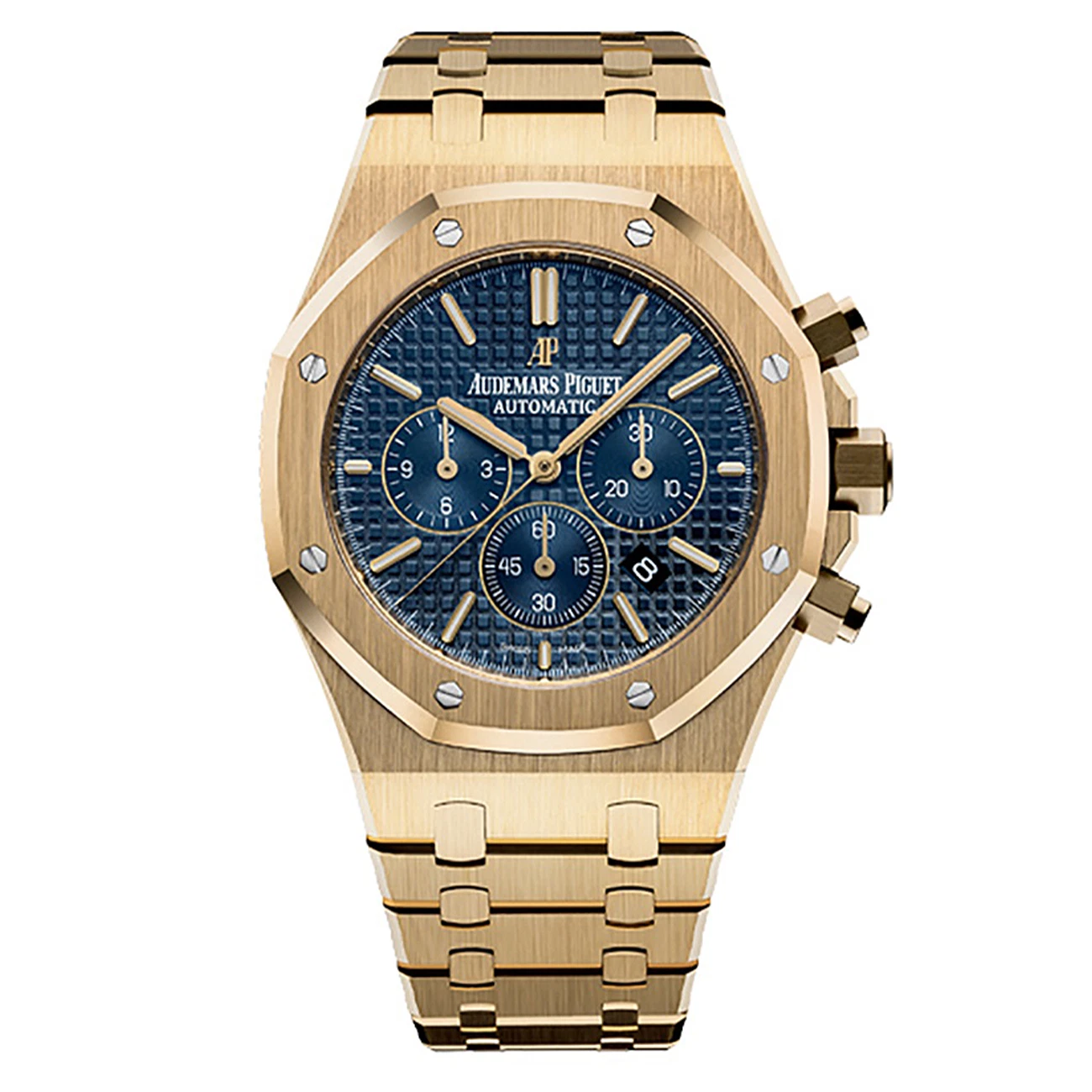 Audemars Piguet — Audemars Piguet Royal Oak 26320ba.oo.1220ba.02 41mm Blue Chronograph Dial Yel...