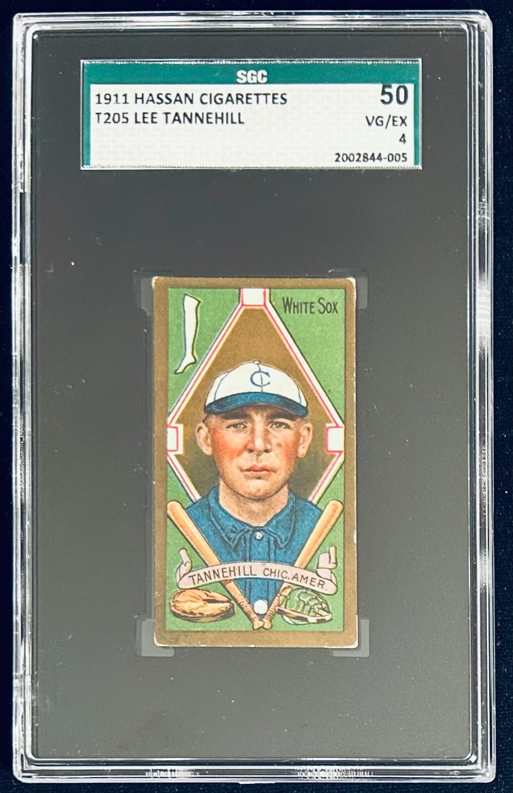 1911 T205 Lee Tannehill SGC 4 VGEX Hassan Back 50 Baseball Card