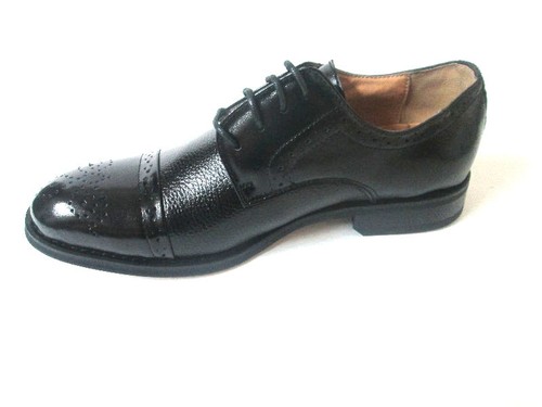 LA Milano Men's Leather Black Dress shoes Oxford lace up Wing tip* A1442 - Picture 5 of 8