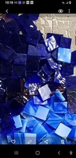 300 Royal and Cobalt Blue Mosaic Tiles ---SHIPPING IS FREE---