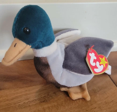 Vtg Ty Beanie Baby Jake The Mallard Drake Duck 1998 1997 Plush Retired