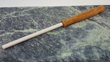 Oak Handle Knife Sharpener 9 1/2" Rod 5" x 5/16" Ceramic Stick Sharpening Steel