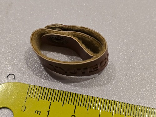 28 x CABLE MANAGEMENT WRAP TIES Brown Leather Effect Brass Popper NEW! JOB LOT - Picture 4 of 4