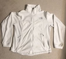 EUC THE NORTH FACE WOMENS MEDIUM FLEECE POLARTEC DENALI IVORY-OFF WHITE JACKET