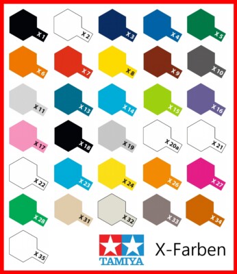 Tamiya Acryl-Farben glänzend, X-Farben, viele Farbtöne zur Auswahl