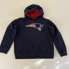 New England Patriots Hoodie Hooded Sweatshirt Stitched Logo Youth Medium NFL
