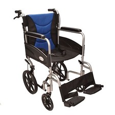 Ultra Lightweight aluminium folding transit wheelchair ECTR07 with handbrakes
