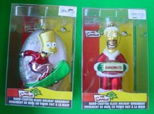 The Simpsons Bart  Santa Homer Doughnuts Christmas Ornament