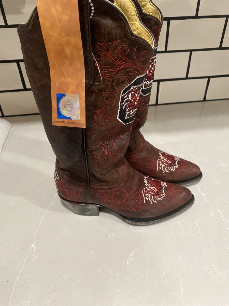 Belk red cowboy shop boots