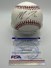 Matt Dominguez Marlins Astros Signed Autograph Official OMLB Baseball PSA DNA