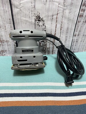 Chicago Power Tools Palm Sander Model 39613 No Bag, 120v Tested