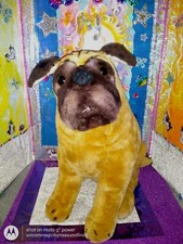   Melissa  Doug / Realistic PUG Dog 2125 Close Mouth Sitting 21" Plush 