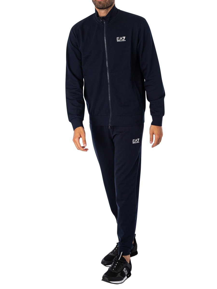 EA7 Men's Chest Logo Zip Tracksuit, Blue