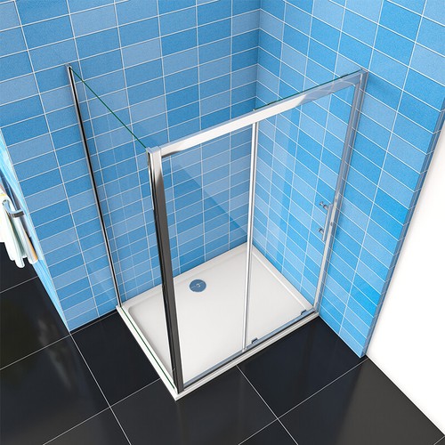 8mm EasyClean Glass Sliding Shower Enclosure+NANO Screen Panel Door Cubicle Tray - Picture 16 of 17