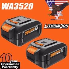 2pack For WORX 20V MAX Extend Lithium Battery 20 Volt WA3520 WA3525 WA3575 WG155