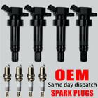 4X OEM Ignition Coil & Iridium Spark Plugs For Hyundai Accent Kia Rio 1.6L UF652