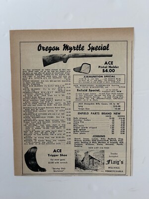 Vintage 1950 Flaig s Gun Store Print Ad Oregon Myrtle Special Ad Only