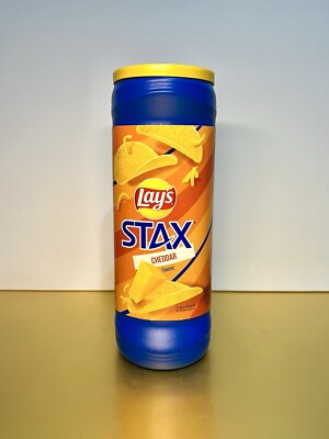   New Exclusive LAYs Stax Cheddar Cheese Potato Crisps Crunch Chips 5.5 oz