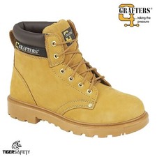 Image of Grafters M629 Apprentice S1 SRC Leather Steel Toe Cap Safety Boots Sizes 4 - 16