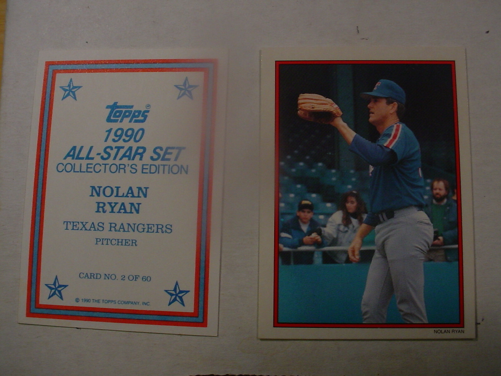 1990 #   2 Nolan Ryan Topps Rangers All-Star