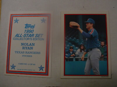 1990 #   2 Nolan Ryan Topps Rangers All-Star