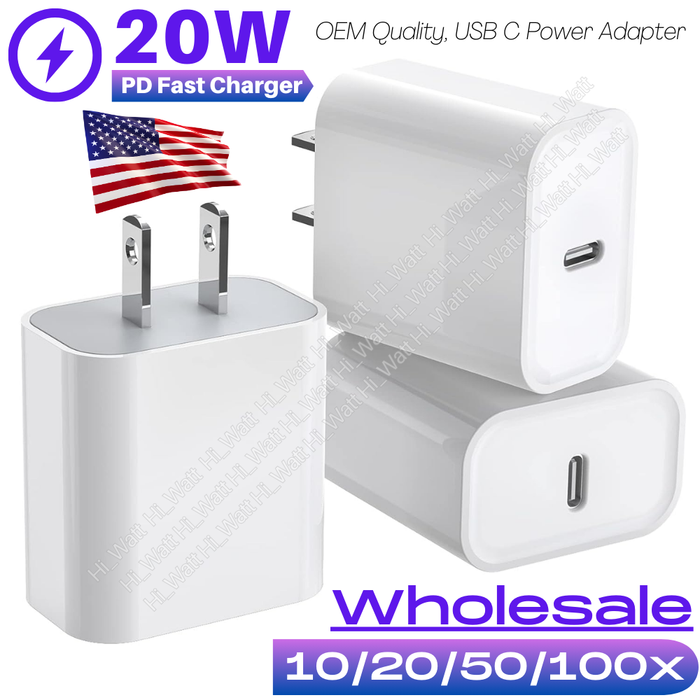 20W USB-C Type C Fast Charger Power Adapter Block Lot For iPhone