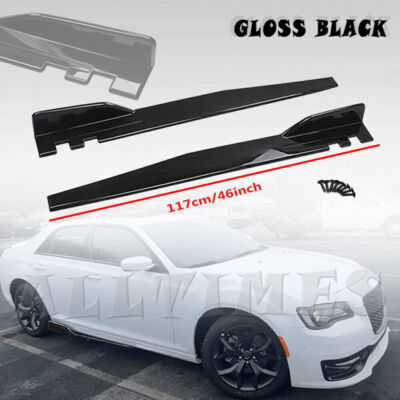 46'' Side Skirt Spoiler Body Kit Splitter Chin Panel For Chrysler 200 300 CT