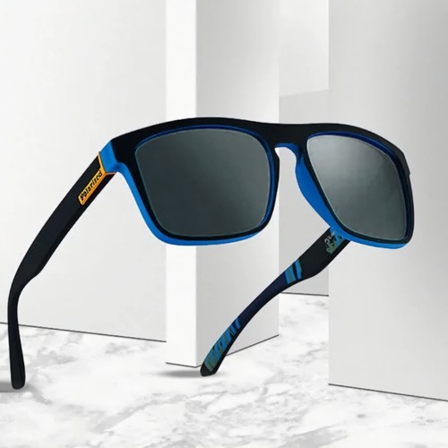 Stylische Sonnenbrille Polarized Schwarz Blau Gläser dunkel 5410 B1 - Picture 2 of 12