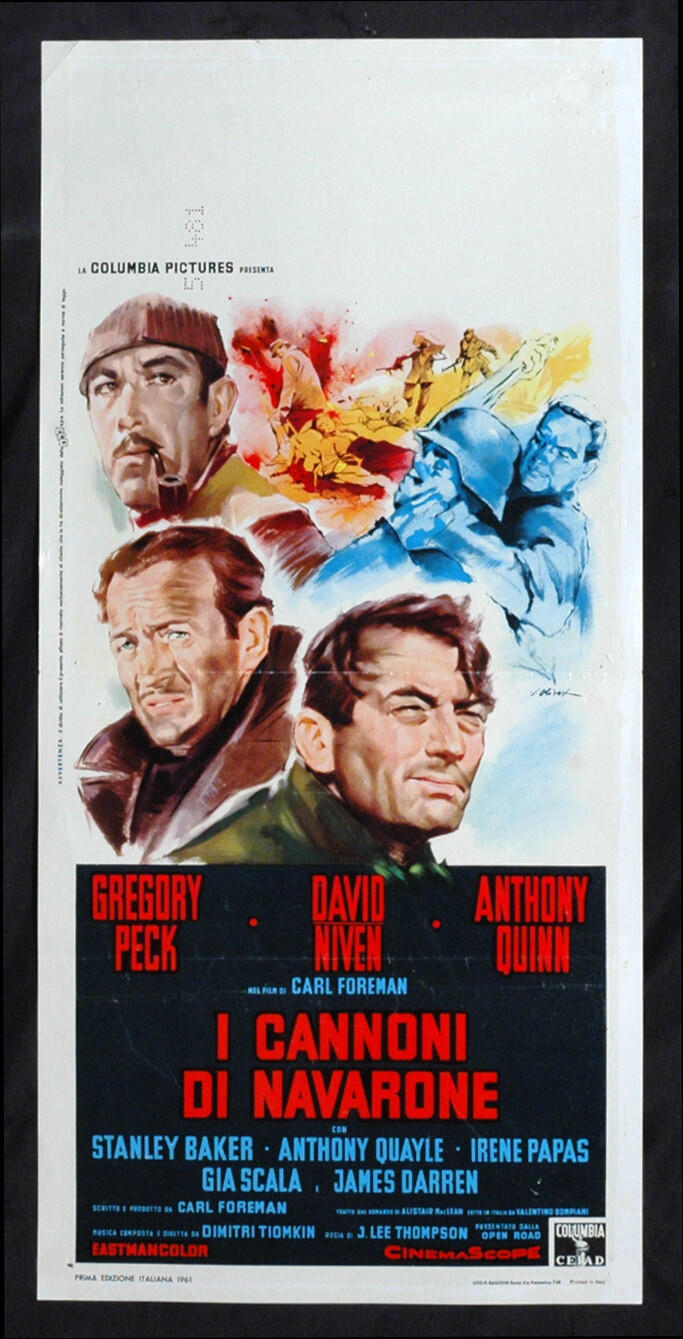 Locandina originale film I cannoni di Navarone (1961) - Regia di J. Lee Thompson