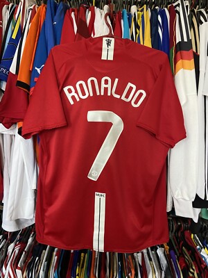 MANCHESTER UNITED 2007 2009 HOME SHIRT JERSEY NIKE 237924-666 sz L